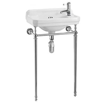 Burlington - 510mm Cloakroom Basin Wash Stand in Chrome - T21A CHR