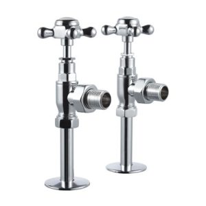 Burlington - Angled Radiator Valves in Chrome - R6 CHR