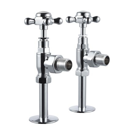 Burlington - Angled Radiator Valves in Chrome - R6 CHR