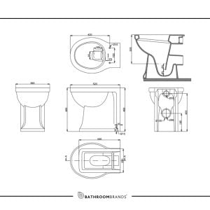 Burlington - Arcade Back To Wall Pan - ARC6 - spec
