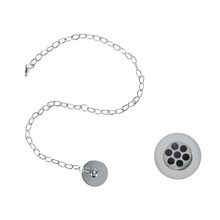 Burlington - Basin Plug Slotted & Chain in Chrome - W1