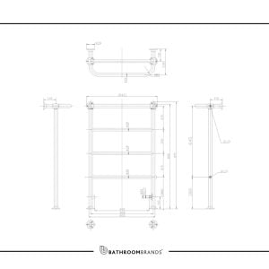 Burlington - Berkeley Towel Radiator in Chrome - R4 CHR - spec