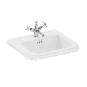 Burlington - Chalfont Ceramic Basin 550mm 1 Tap Hole - CH0551SCW