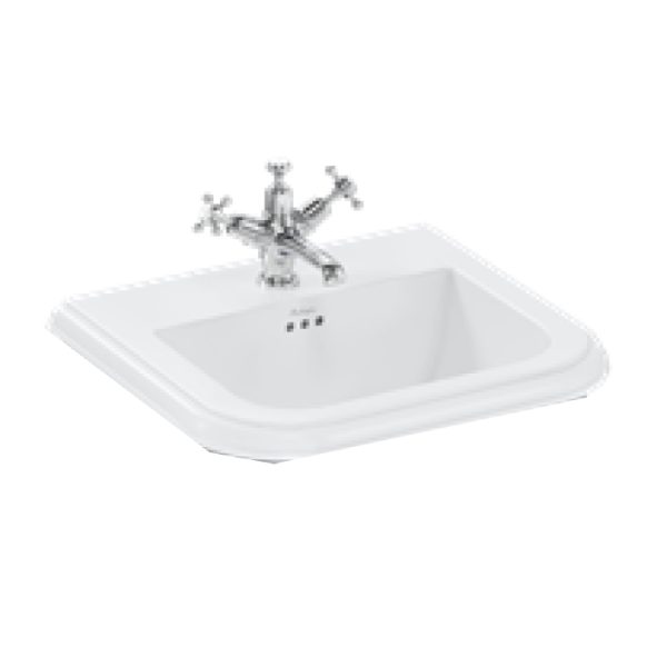 Burlington - Chalfont Ceramic Basin 550mm 1 Tap Hole - CH0551SCW