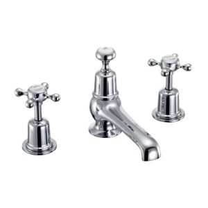 Burlington - Claremont 3 Hole Mixer in Chrome with Pop-up Waste - CL12-QT