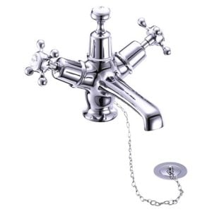 Burlington - Claremont Basin Mixer with Plug & Chain Waste - CL5-QT