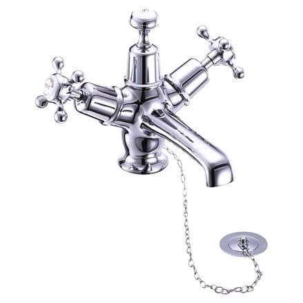 Burlington - Claremont Basin Mixer with Plug & Chain Waste - CL5-QT