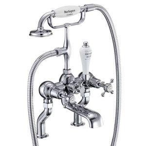 Burlington - Claremont Bath Shower Mixer Deck Mounted in Chrome - CL15-QT