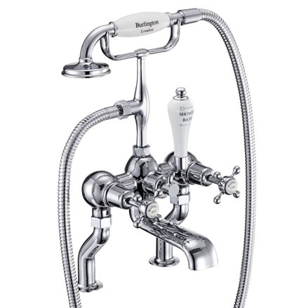Burlington - Claremont Bath Shower Mixer Deck Mounted in Chrome - CL15-QT