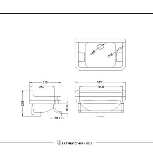 Burlington - Cloakroom Towel Rail 510mm in Chrome - T6 CHR - spec