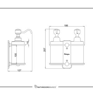 Burlington - Double Soap Dispenser - A20 CHR - spec