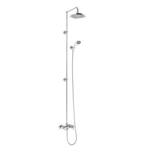 Burlington - Eden Two Outlet Exposed Shower Valve with 6 Head & Flex Kit - BEF2S.EXT+V16