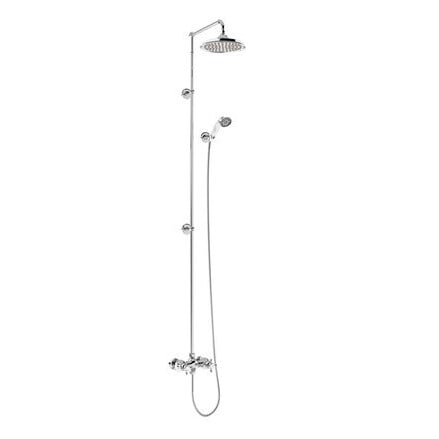 Burlington - Eden Two Outlet Exposed Shower Valve with 6 Head & Flex Kit - BEF2S.EXT+V16