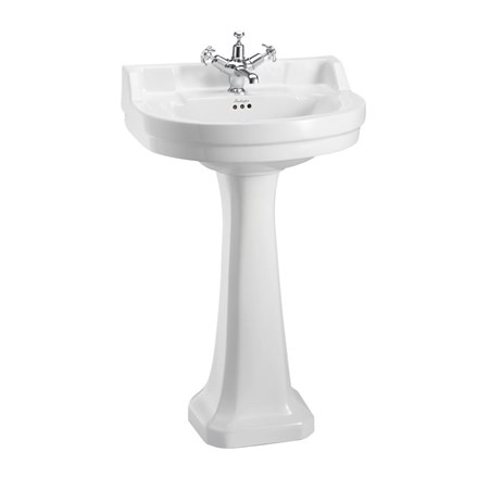 Burlington - Edwardian Round Basin 560mm 1 Tap Hole - B6 1TH