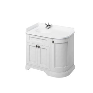 Burlington - Freestanding 1000mm Curved Corner Vanity Unit