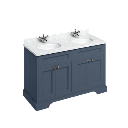 Burlington - Freestanding 1300mm Vanity Unit with Doors in Blue - FC9B