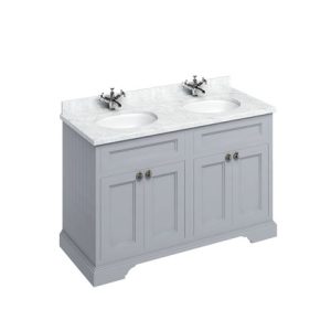 Burlington – Freestanding 1300mm Vanity Unit with Doors – Grey
