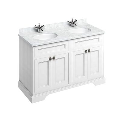 Burlington - Freestanding 1300mm Vanity Unit with Doors in Matt White - FC9W