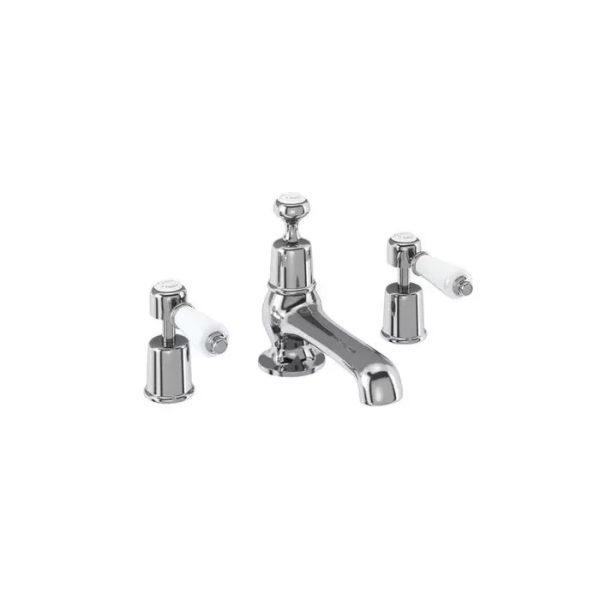 Burlington - Kensington 3 Hole Basin Mixer with Pop-Up waste - KE12-QT