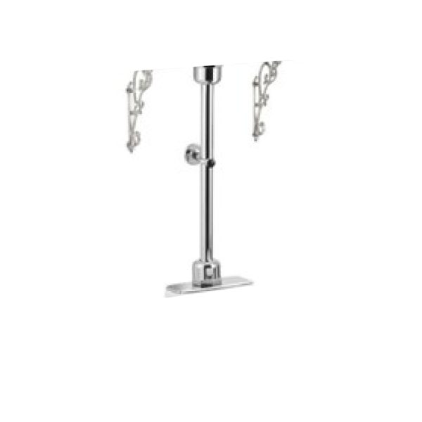 Burlington - Medium Level Flush Pipe Kit including Medium Ornate Brackets in Chrome - T33 CHR
