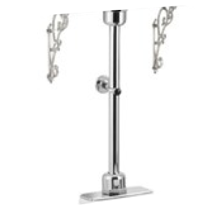 Burlington – Medium Level Flush Pipe Kit including Medium Ornate Brackets in Chrome