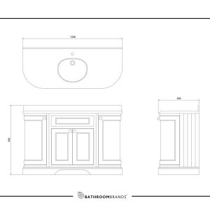 Burlington - Minerva Carrara White Basin 1340mm - BC13