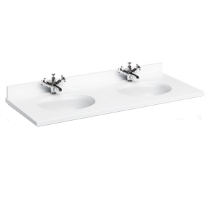 Burlington - Minerva White with Double Vanity Bowl - BW12
