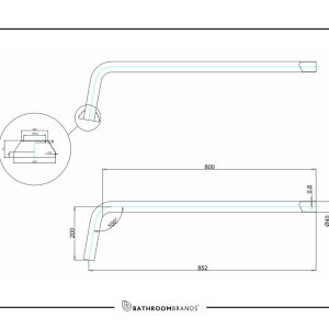 Burlington - P-Trap Connection Pipe in Chrome - W21 - spec