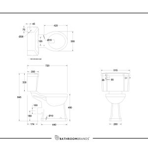 Burlington - Regal Close Coupled Pan - P12 - spec