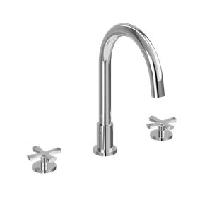 Burlington - Riviera 3 Hole Bath Set Deck Mounted in Chrome - RIV32 CHR