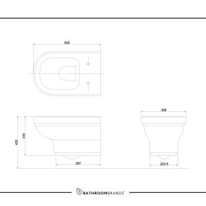 Burlington - Riviera Wall Hung Pan - RIV13 - spec
