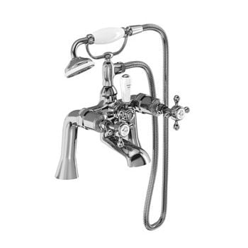 Burlington - Stafford Bath Shower Mixer Deck Mounted (including the Handles) - STA14-QT