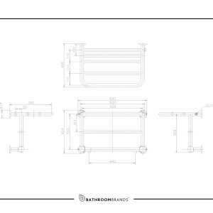 Burlington - Strand Towel Radiator in Chrome - R11 CHR - spec