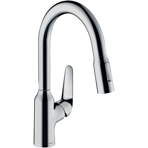 Hansgrohe - Focus M42 Single Lever Kitchen Mixer 180 with Pull-Out Spray - 71801000