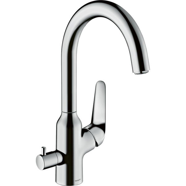Hansgrohe - Focus M42 Single Lever Kitchen Mixer 220 with Shut-Off Valve - 71803000