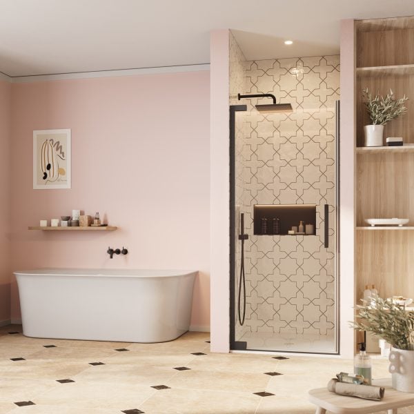 Crosswater - Asura 8mm Hinged Door in Matt Black