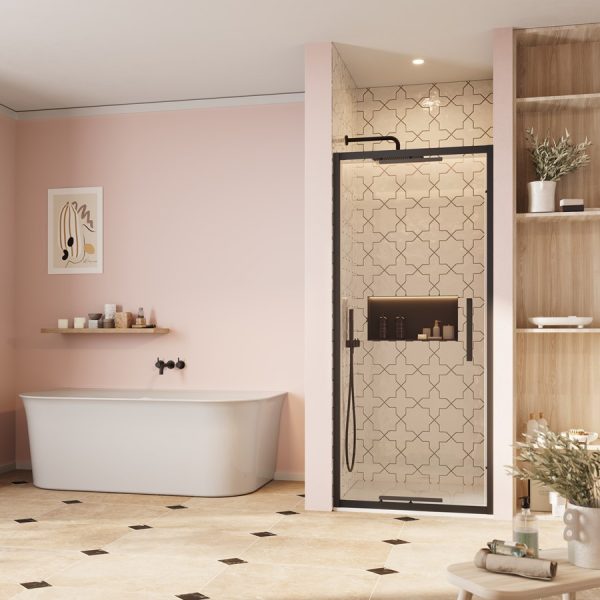 Crosswater - Asura 8mm Infold Door in Matt Black