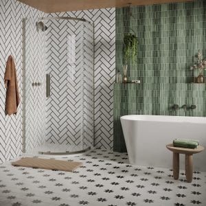 Crosswater - Asura 8mm Single Door Quadrant Shower Enclosure in Brushed Stainless Steel