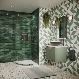 Crosswater - Asura 8mm Single Door Quadrant Shower Enclosure in Slate