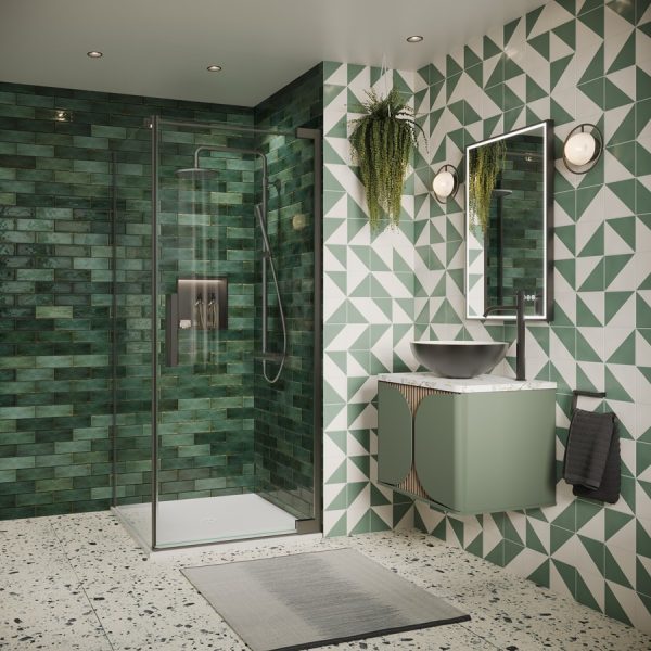 Crosswater - Asura 8mm Side Panel for Hinged Door in Slate