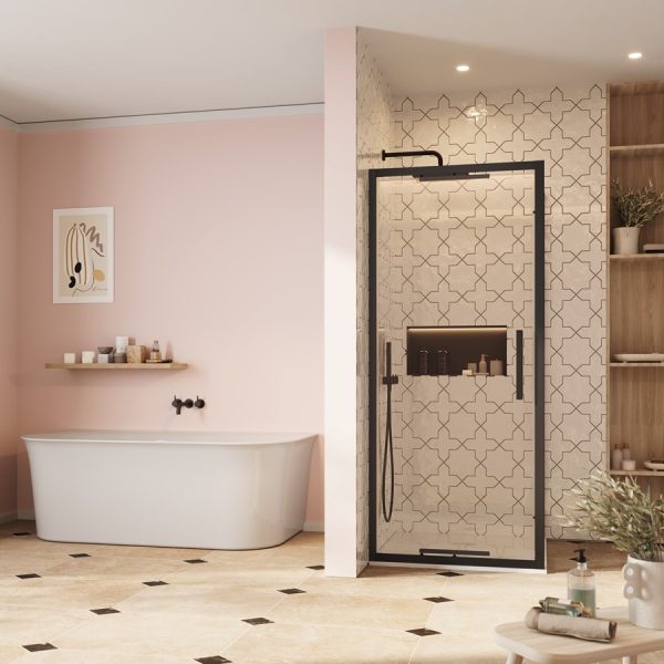 Crosswater - Asura 8mm Side Panel for Infold Door in Matt Black