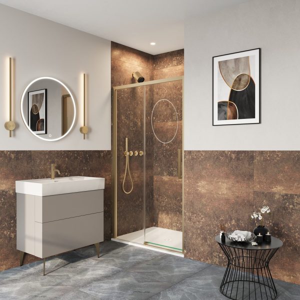 Crosswater - Asura 8mm Sliding Door in Brushed Brass