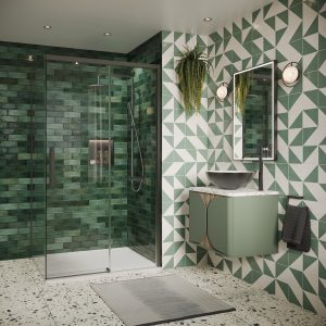 Crosswater - Asura 8mm Sliding Door Shower Enclosure in Slate