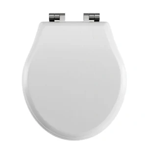 Imperial - Regent Smooth White Painted Soft Close Seat with Chrome Hinges