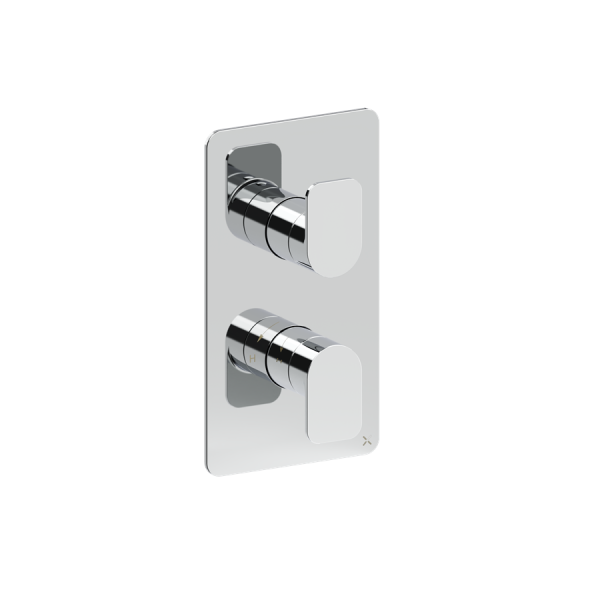 Crosswater - Fuse 1 Outlet 2 Handle Concealed Thermostatic Shower Valve in Chrome - FS1000RC