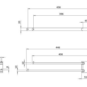 Crosswater - MPRO 2 Swivel Towel Rail - spec
