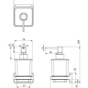 Crosswater - Rotar Soap Dispenser - spec