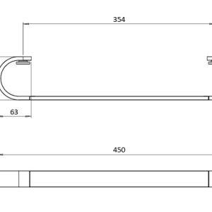 Crosswater - Velo Round Towel Rail - spec