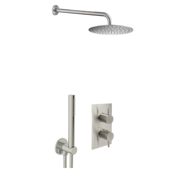Inox Concealed Shower Combination 2 Outlets Stainless Steel - COM080