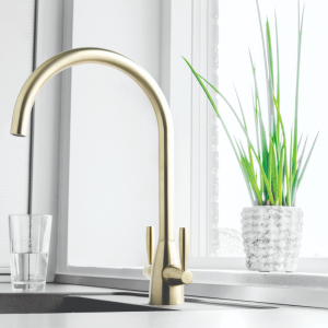 JTP - BLINK Kitchen Mixer with Swivel Spout in Brushed Brass lifestyle- BBRBL182